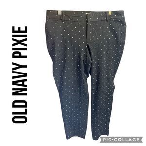 Old Navy Pixie Black & White Polka Dot Pants Size 14 Regular